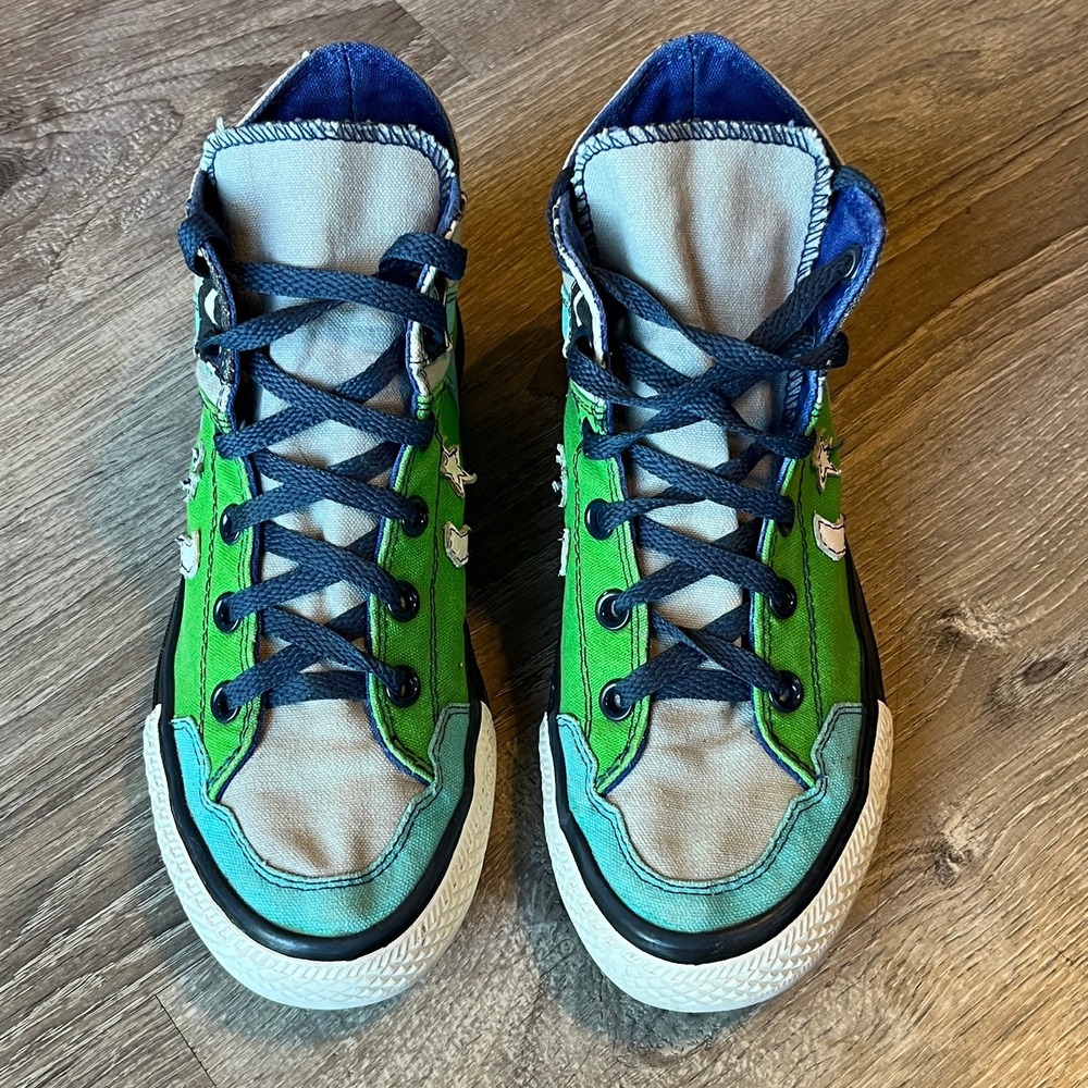 Converse All Star Chuck Taylor Hi-Tops Green Blue Womens 7.5 UK‎ 5.5 EU 38 - Picture 3 of 8